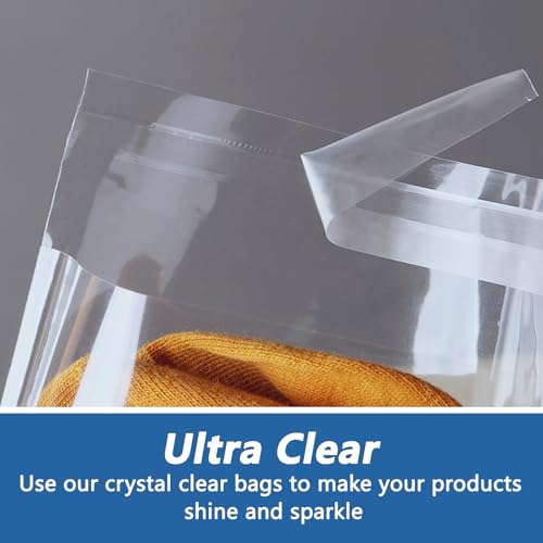 iMailer - 200 Count - 5" x 7" Cellophane Bags Self Sealing - Resealable Clear Poly Cello Bags for A2 A4 A6 Cards & Envelopes, Bakery, Cookies, Treats - Image 3