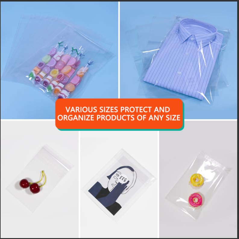 iMailer - 200 Count - 5" x 7" Cellophane Bags Self Sealing - Resealable Clear Poly Cello Bags for A2 A4 A6 Cards & Envelopes, Bakery, Cookies, Treats - Image 5
