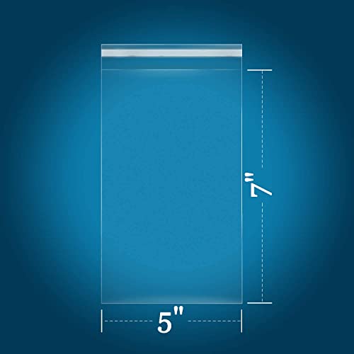 iMailer - 200 Count - 5" x 7" Cellophane Bags Self Sealing - Resealable Clear Poly Cello Bags for A2 A4 A6 Cards & Envelopes, Bakery, Cookies, Treats - Image 2