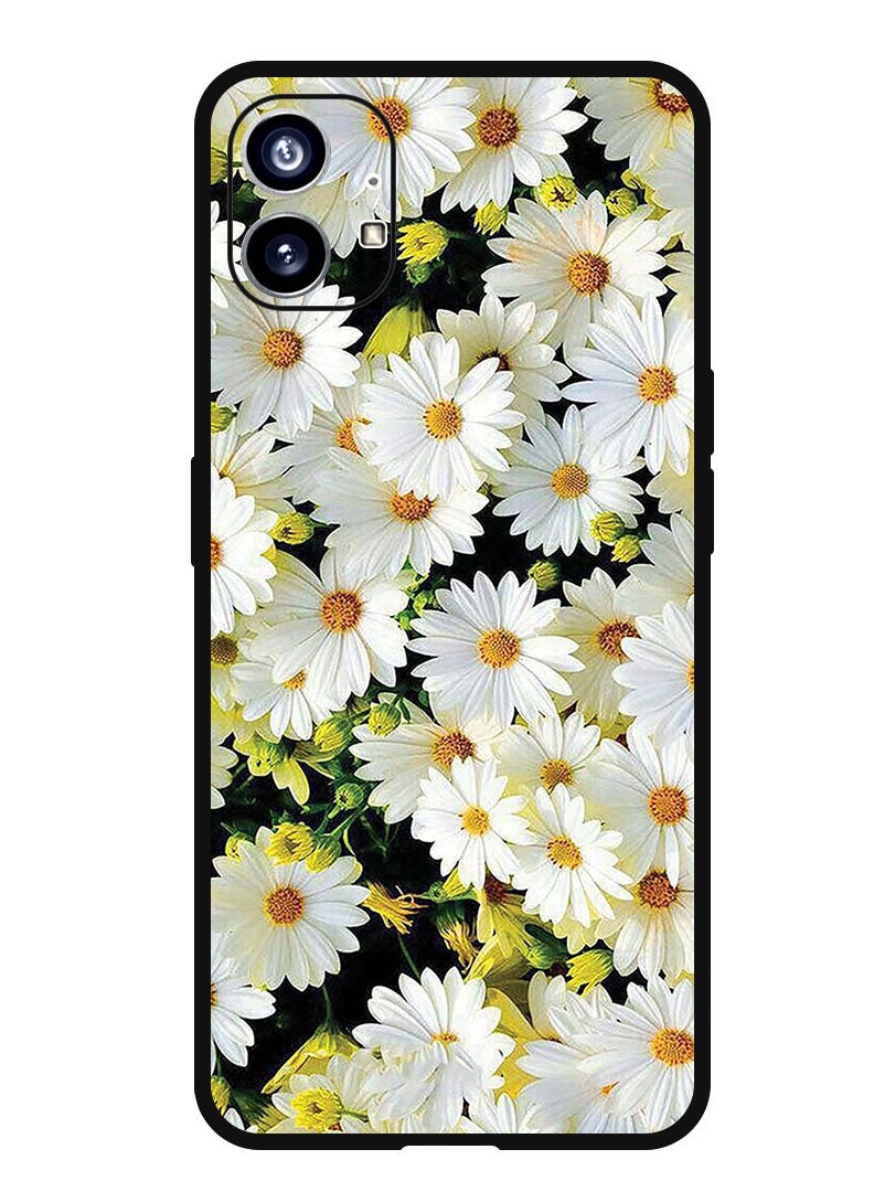 Theodor Protective Case Anti Scratch Shock Proof Bumper Cover For Nothing Phone 1 White Flowers - Image 1