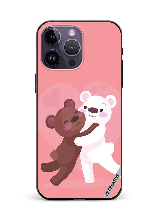 VR CREATIVE Protective Case Cover For Apple iPhone 16 Pro Max Love Bear Design Multicolour