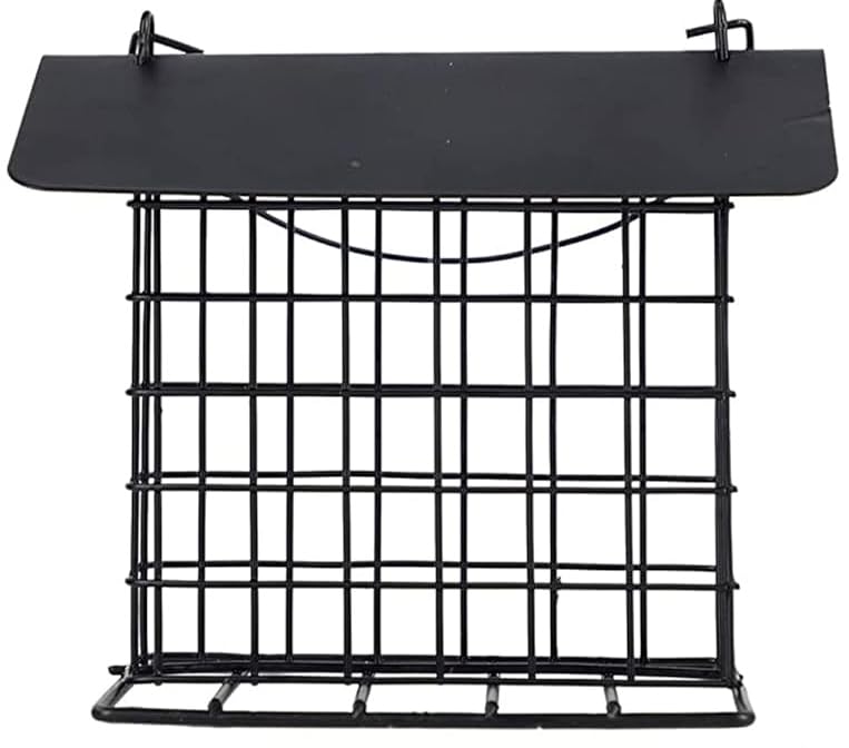 Mcage Durable Roof Top Bird Parrot Suet Reusable Feeder for Outside Garden Yard Patio Hanging Metal Suet Cake Holder Squirrel Proof Weatherproof for Wild Hummingbird Woodpecker - Image 5