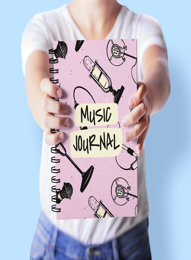 VPRINT QUALITY Vprint music texture Instruments Spiral Wiro Unruled Blank Pages Notebook Diary Journal Drawing Book Size-A5(6X9 Inches) (music texture Instruments) - Image 3