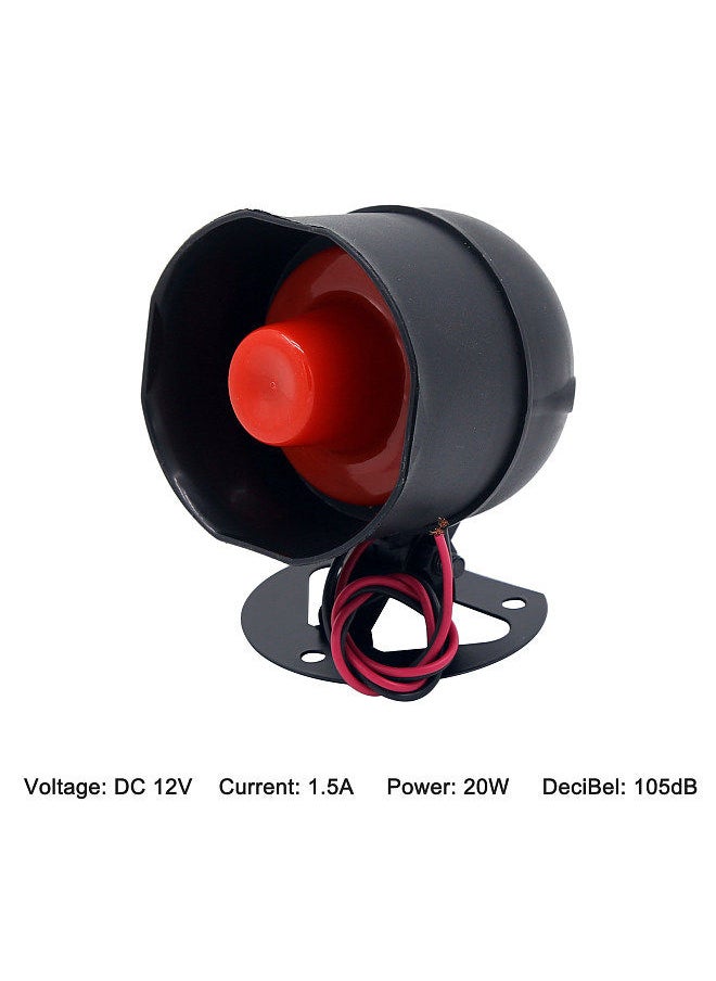 Generic - Car Alarm Vehicle Security System Anti-Theft Horn 12V 105dB Alarm Siren Horn for Car Motorcycle Scooter - Image 1