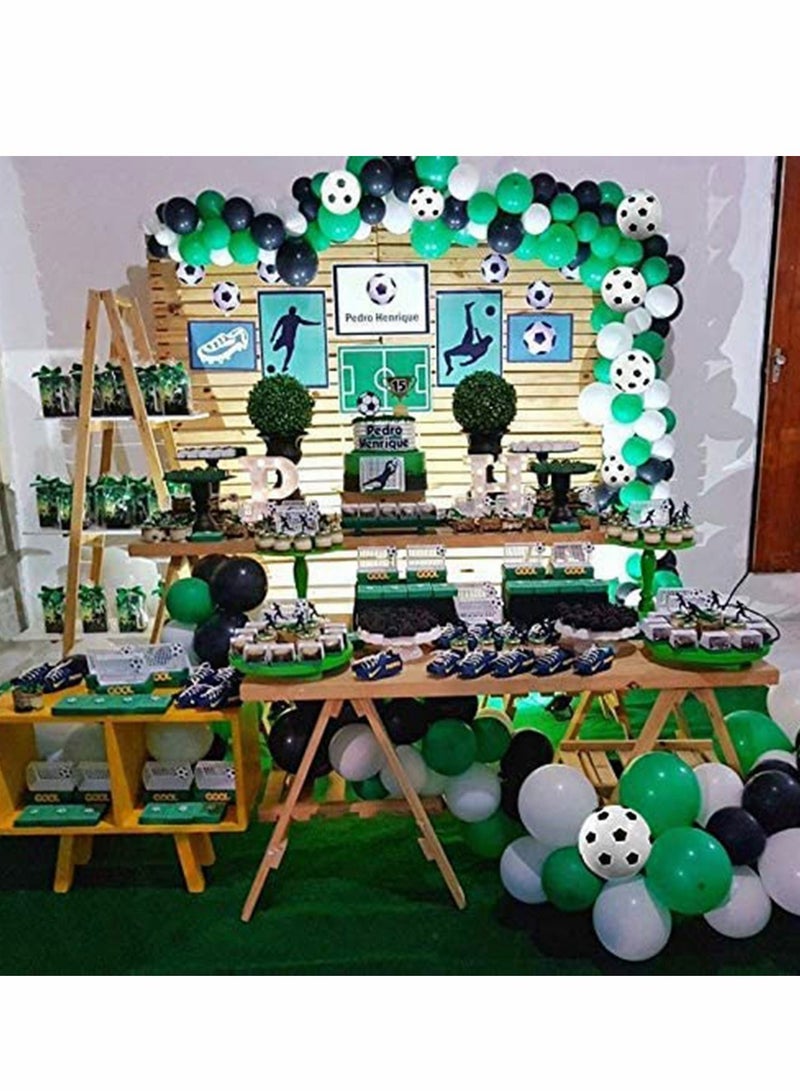 NIBEMINENT Soccer Party Decorations Supplies, 94pcs, Sports Theme, Theme Banner, Cake Toppe - Image 3