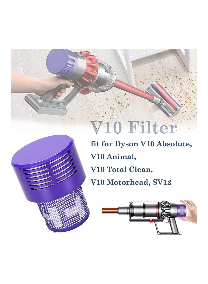 Replacement Filters, Replacement V10 Filters for Dyson V10 Cyclone Series, Replace Part No. 969082-01, 3 Pack Filters and 1 Clean Brush