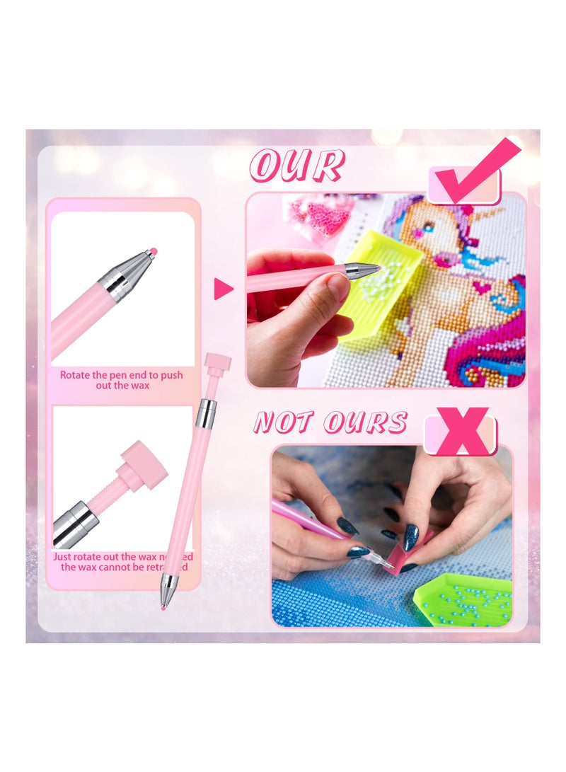 KASTWAVE 2 Pcs Diamond Painting Wax Diamond Painting Pen Replacement Wax Glue Diamond Art Pen Clay Accessories with 10 Pcs Diamond Painting Wax for Diamond Painting Pens DIY Craft Painting - Image 4