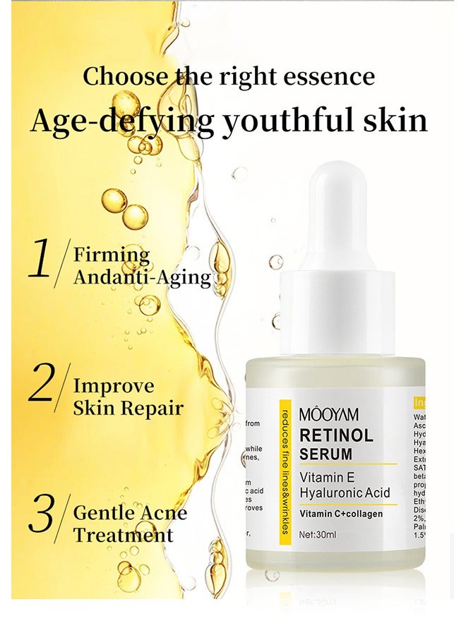 Retinol Serum 30ml- Collagen & Vitamin C/E Anti Aging Serum ,Retinol and Hyaluronic Acid to Rapid Wrinkle Repair 30ml