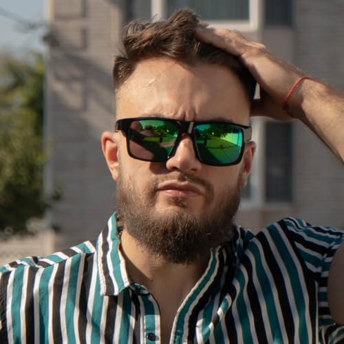 PRIVEL XXL Size Extra Large Square 157MM Polarized Sunglasses for Big Wide Heads Men TR90 Lightweight UV400 Glasses (PMX008P-4) - Image 5