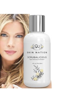 Age Defying Face Scrubber Invigorating Exfoliating Face Wash Gently Removes Dull Dead Skin Enriching Face Scrubber Exfoliator with Organic Aloe Tea Tree  Jojoba Beads For Healthy Bright Skin