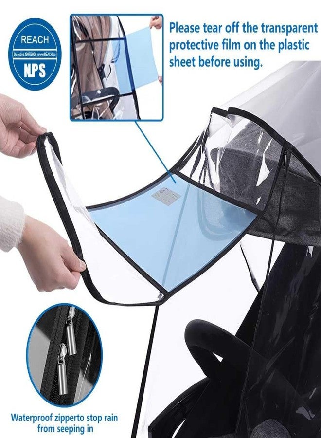 hito Universal Stroller Rain Cover Waterproof Windproof Protection - Image 3