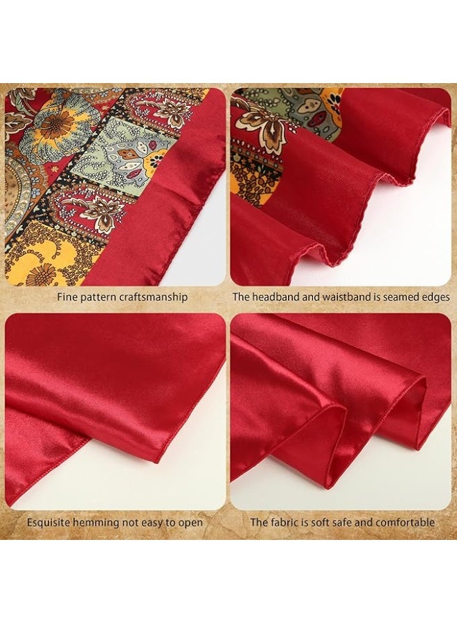 DMG TECH Pirate Costume Accessories Set, Women Men Pirate Captain Accessories, Medieval Pirate Captain Costume, Pirate Earrings Pirate Eyepatch Sash Belts Pirate Bandanas for Halloween Cosplay Party - Image 3