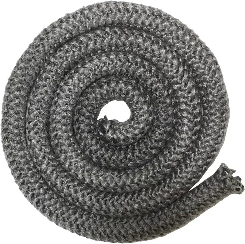 Protalwell Wood Stove Door Gasket, 3/4" Wood Stove Gasket Rope, Heat Resistance Fiberglass Gasket Replacement for Wood Stoves and Fireplaces, Grey Color, 72" Long - Image 1