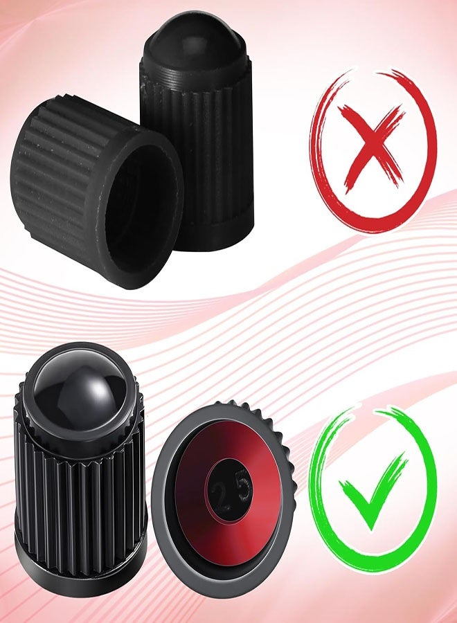 Jyelux 12 Pcs Tire Valve Stem Caps Car Tire Caps Plastic Universal Black Valve Stem Covers for Bike Bicycle Cars SUV Trucks Motorcycles (Black) - Image 5