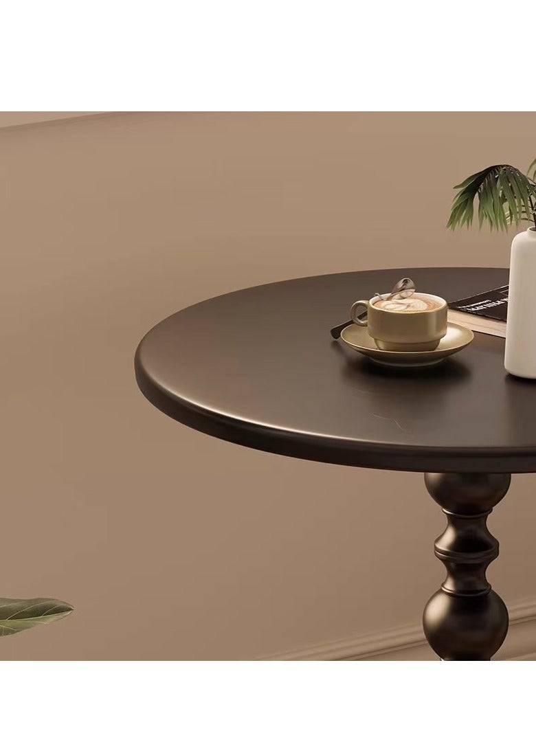 Sofa Side Table Living Room Coffee Table Household Roman Pillar End Table Black  40x55 cm - Image 4