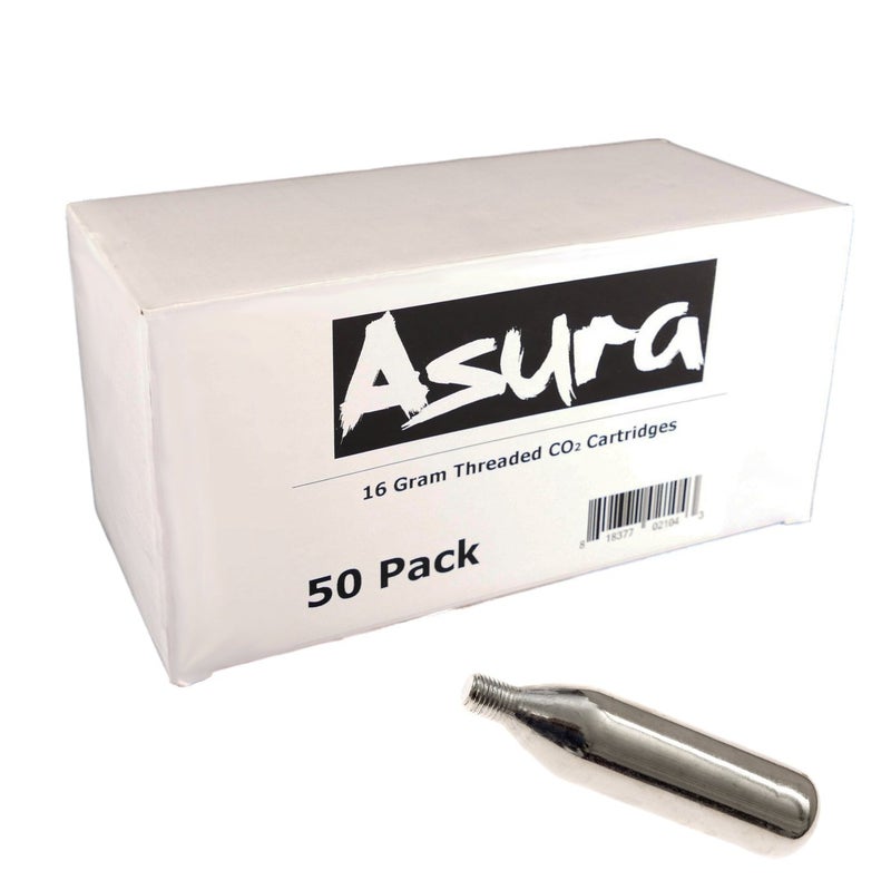 Asura خرطوشات CO2 مل threaded وزن 16 جرام عدد 50 - Image 1