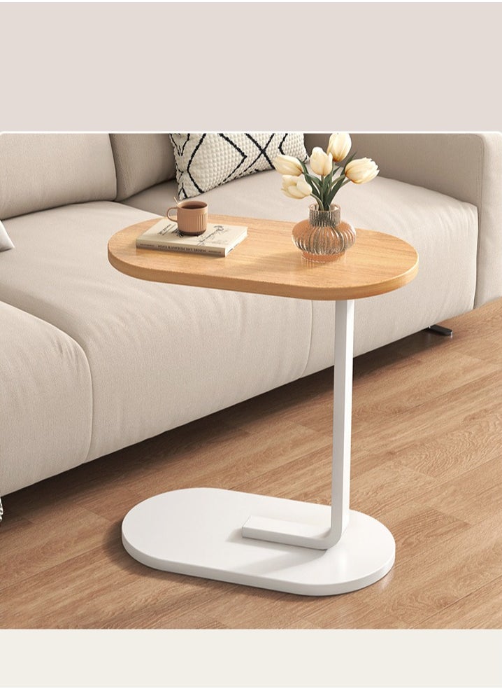 XiuWoo - Couch Table, C Shaped End Table, Sofa Side Table Slide Under for Living Room Bedside Bathroom Rustic Office Laptop Snack Coffee Table, Metal Frame, Easy Assembly 45*30*63CM - Image 1
