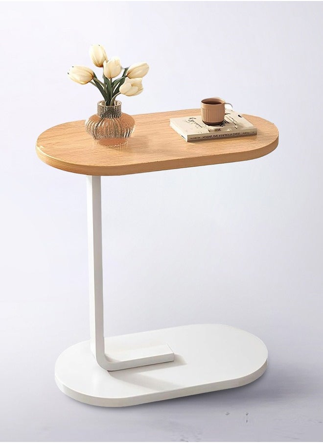 XiuWoo - Couch Table, C Shaped End Table, Sofa Side Table Slide Under for Living Room Bedside Bathroom Rustic Office Laptop Snack Coffee Table, Metal Frame, Easy Assembly 45*30*63CM - Image 1