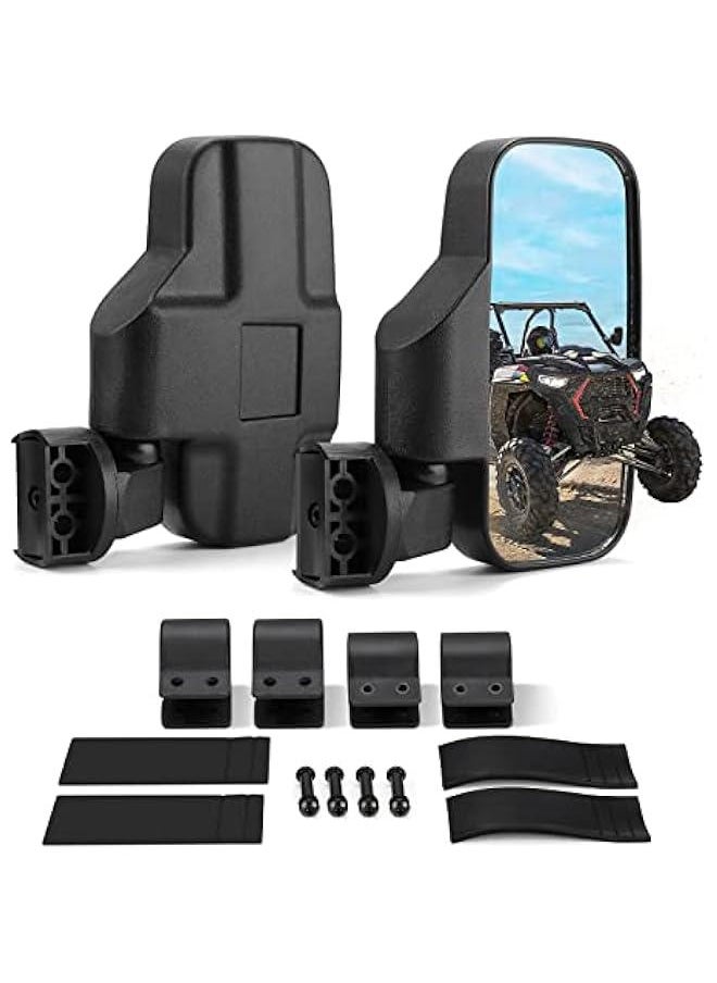 Arabest - UTV Mirrors - Side Mirror for 1.6 to 2 Roll Cage, Compatible with Polaris RZR 900 1000 Can Am Kawasaki Mule Rhino YXZ Zforce Pioneer, Tempered Glass, Impact Resistant - Image 1