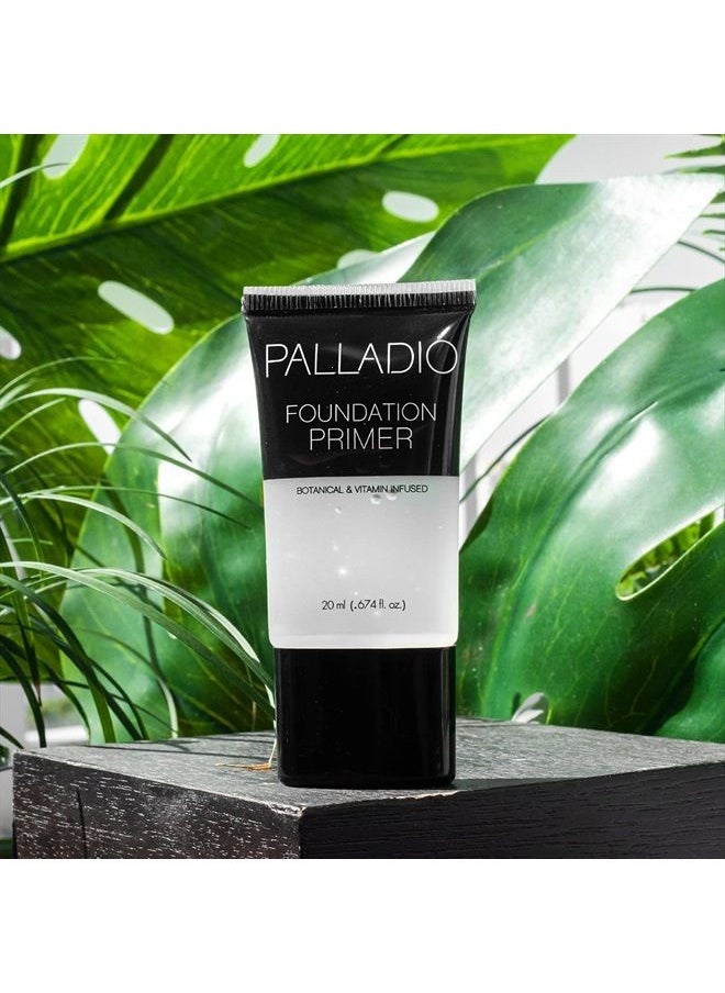 PALLADIO - Foundation Primer, Lightweight and Velvety Primer with Aloe Vera and Chamomile, Wear Alone or As Foundation Base, Minimizes Fine Lines and Pores, Helps Makeup Last Longer, 0.674 oz - Image 1
