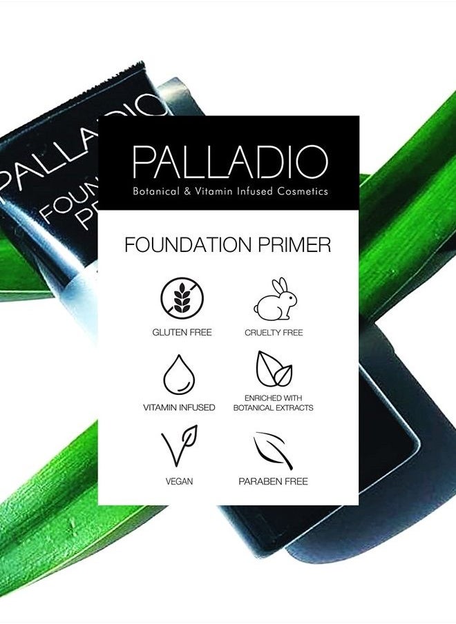 PALLADIO - Foundation Primer, Lightweight and Velvety Primer with Aloe Vera and Chamomile, Wear Alone or As Foundation Base, Minimizes Fine Lines and Pores, Helps Makeup Last Longer, 0.674 oz - Image 1