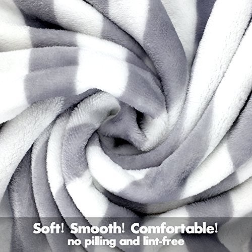 Zebrum Thick Fleece Blanket, 30"x39" Plush Flannel Throw, Extra Soft &Warm &Cozy, Double Layer &Reversible &Anti-Pilling &Easy Care (Grey Bear) - Image 4