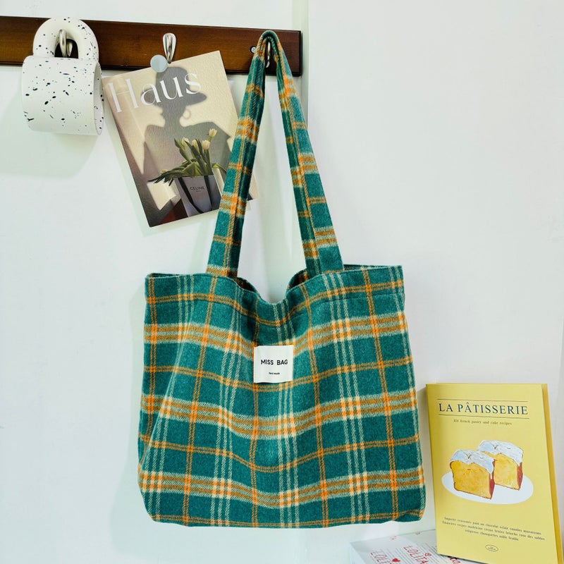 South Korea Dot Shoulder Handbag Handbag Leopard Print Storage Bag All-Match Plaid Shoulder Underarm Bag - Image 2