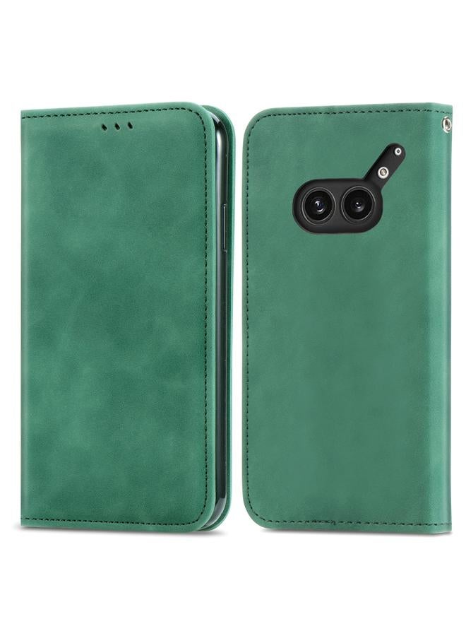 S-TOP Case For Nothing Phone 2a Plus Retro Skin Feel Magnetic Flip Leather Phone Case - Image 2