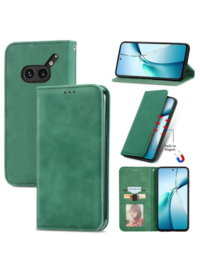 S-TOP Case For Nothing Phone 2a Plus Retro Skin Feel Magnetic Flip Leather Phone Case - Image 1