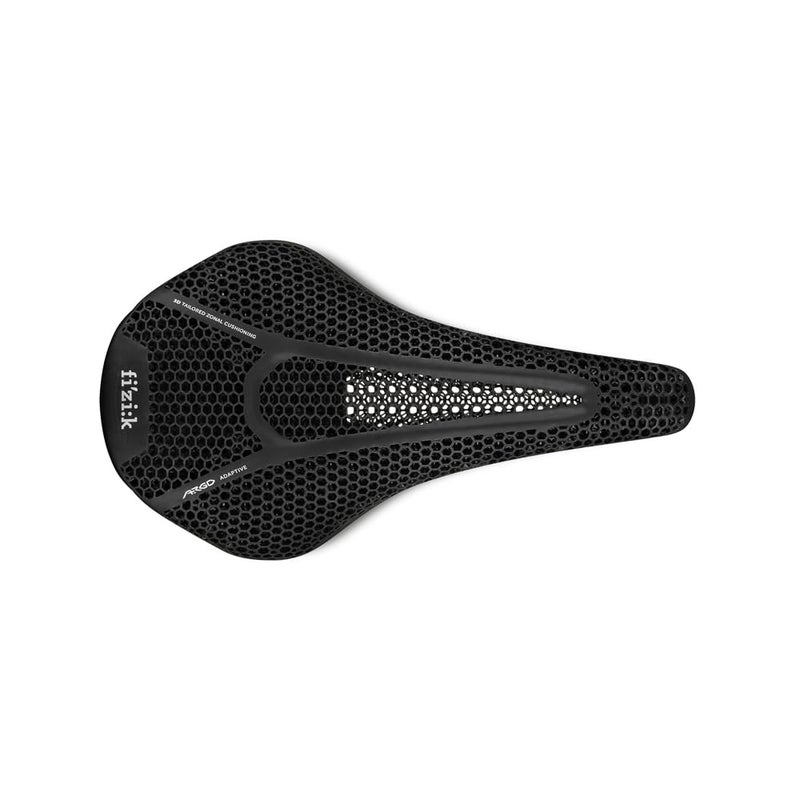 Fizik مقعد دراجة فيزيك فينتو أرجو R3 القابل للتكيف، مطبوع بتقنية 3D، ذو أنف قصير، أسود، 150 مم - Image 4