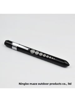 Generic Led Pen Flashlight Aluminum Alloy Doctor Pen Lamp Led Flashlight Medical Pen Lamp Pupil Pen White Light-Color:White Light: Black Shell  - Image 1