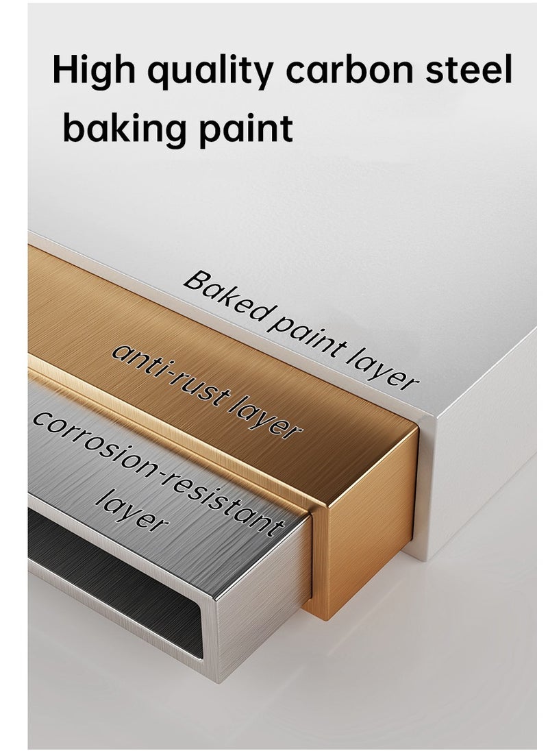 XiuWoo - Pull Out Cabinet Drawer Shelf Organizer, Slide Out Drawer Storage Shelves for Kitchen Cupboard, Roll-Out Sliding Drawer, Roll-Out Sliding Under Sink storage  with 2 Slider, No Need Drill and Nailing - Image 1