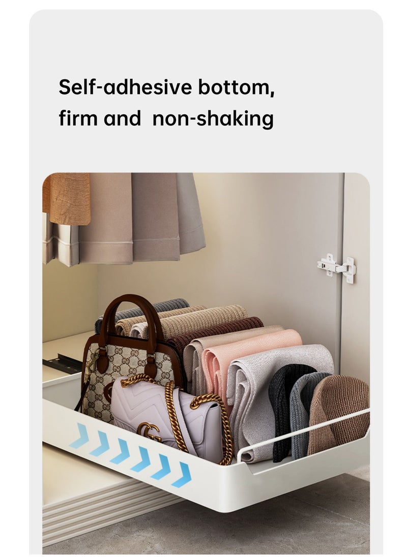 XiuWoo - Pull Out Cabinet Drawer Shelf Organizer, Slide Out Drawer Storage Shelves for Kitchen Cupboard, Roll-Out Sliding Drawer, Roll-Out Sliding Under Sink storage  with 2 Slider, No Need Drill and Nailing - Image 1