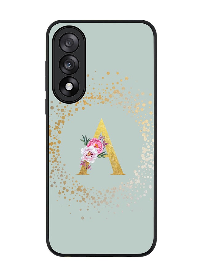 Stylizedd For OnePlus Nord 5 / Ace 5 Ultra Case,Slim fit Camera Protection, Shockproof Thin Phone cover  - Custom Monogram Floral - A  (Light Grey )