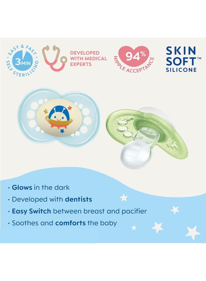 MAM Original + Night 4-Pack, 6+M, Boy - Image 2