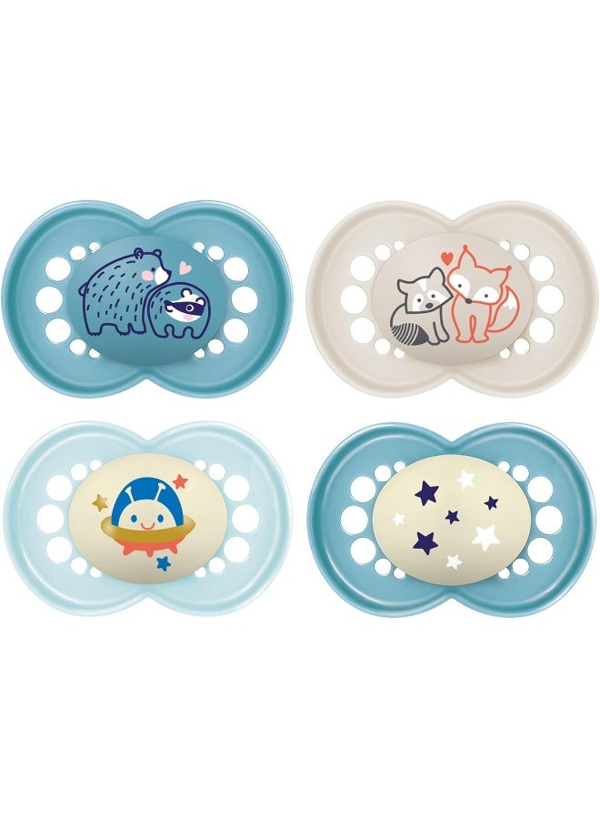 MAM Original + Night 4-Pack, 6+M, Boy - Image 1