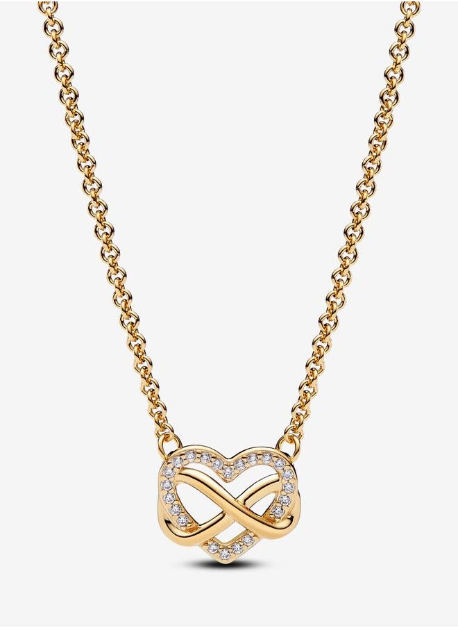 Pandora Violet Sparkling Infinity Heart Collier Necklace  - Image 1