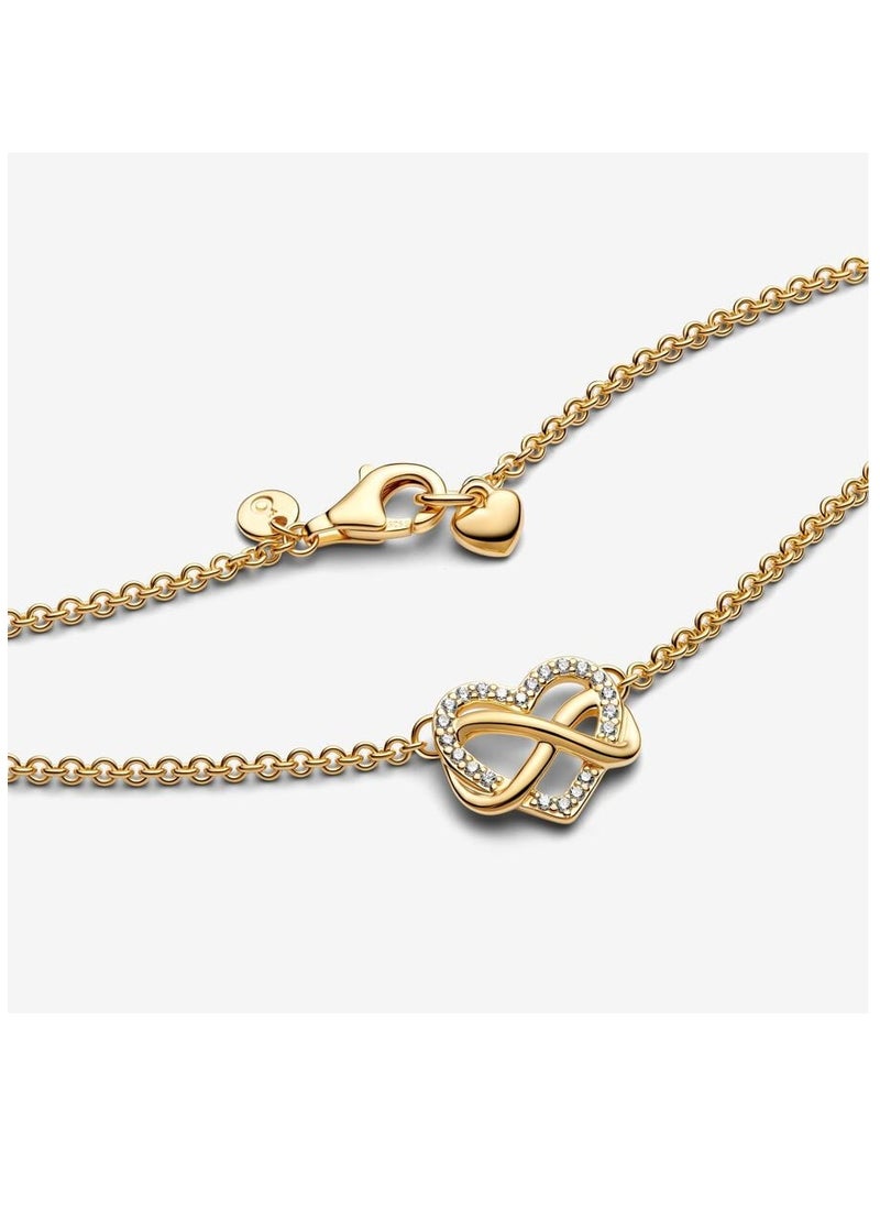 Pandora Violet Sparkling Infinity Heart Collier Necklace  - Image 5