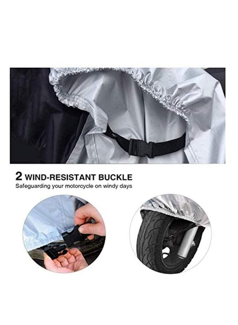 Motorcycle Bike Moped Scooter Cover Waterproof Rain UV Dust Prevention Dustproof Covering Size XXL - Image 3