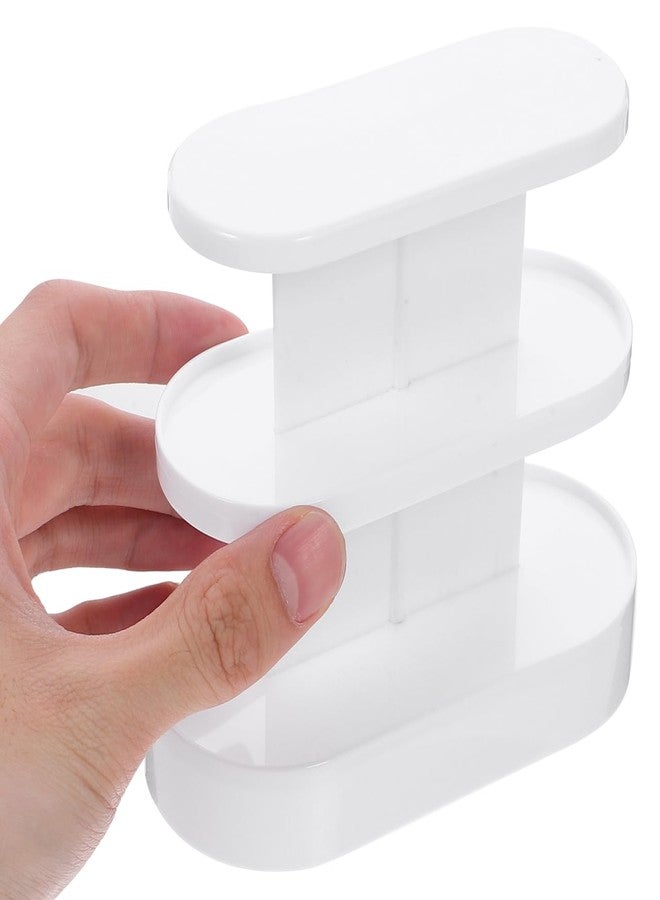 Toddmomy Miniature Storage Rack Dollhouse Shelf White Plastic Mini House Furniture Model 5.11X4.52X1.96In Decorative Mini Display Shelf for Dollhouse Accessories and Miniature Decor - Image 4