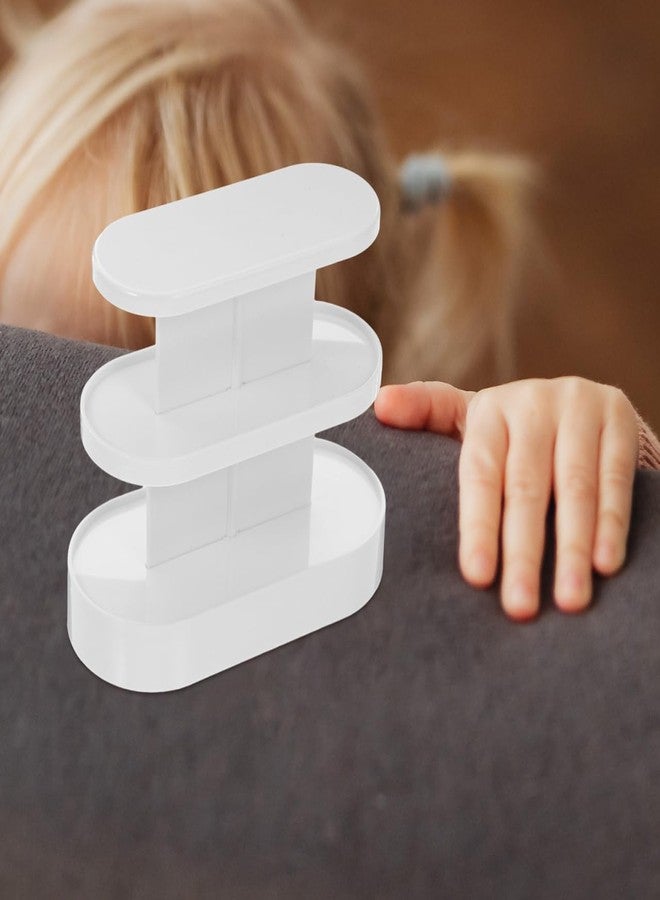 Toddmomy Miniature Storage Rack Dollhouse Shelf White Plastic Mini House Furniture Model 5.11X4.52X1.96In Decorative Mini Display Shelf for Dollhouse Accessories and Miniature Decor - Image 5