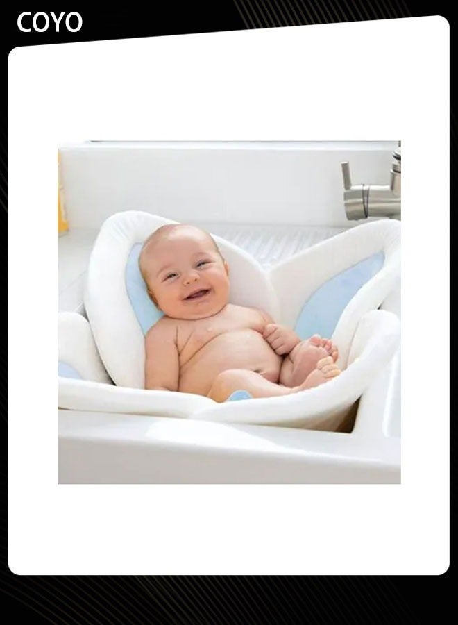 COYO Baby Bath Seat for Sink Newborn Bathtub Folding Blooming Sunflower Bathroom Bath Tub Premium Baby Bathtub Newborn and Baby Essentials, Baby Gift Fits Most Sink - Image 3