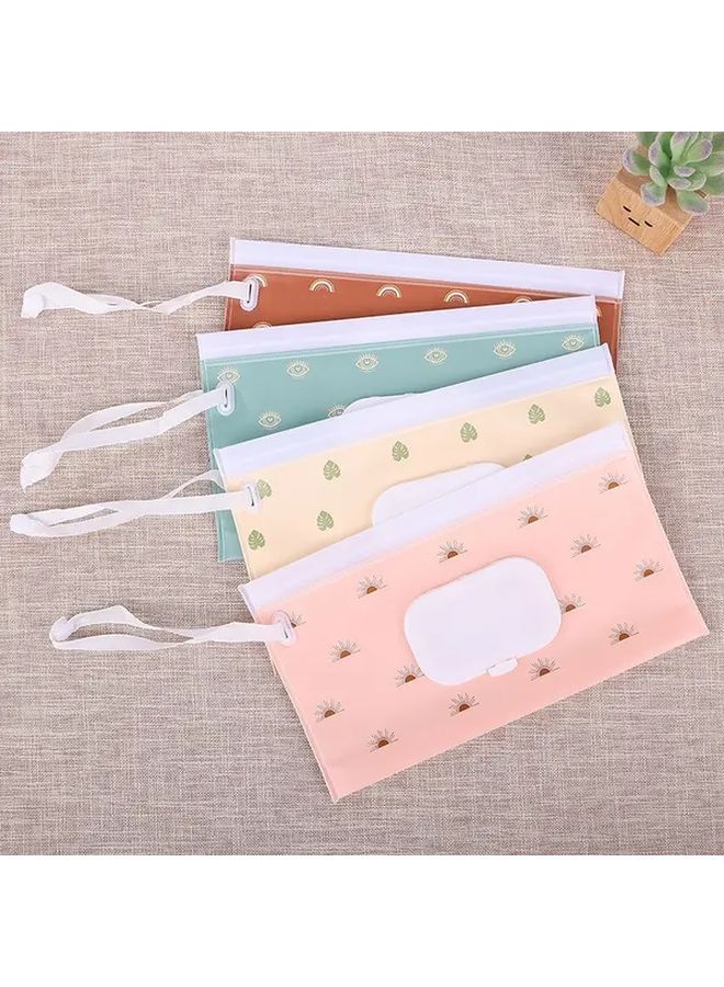 4 Pack Portable Wet Wipe Cases With Clip Lanyard Polychrome - Image 3