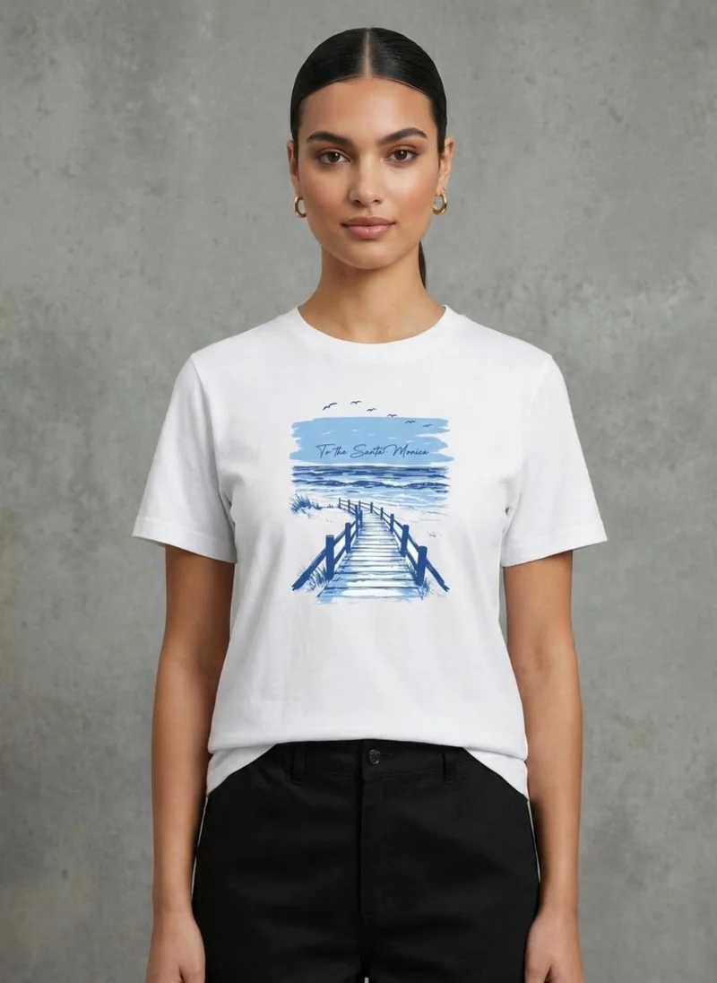 نوبيرو Nobero Women Graphic Printed T-shirt