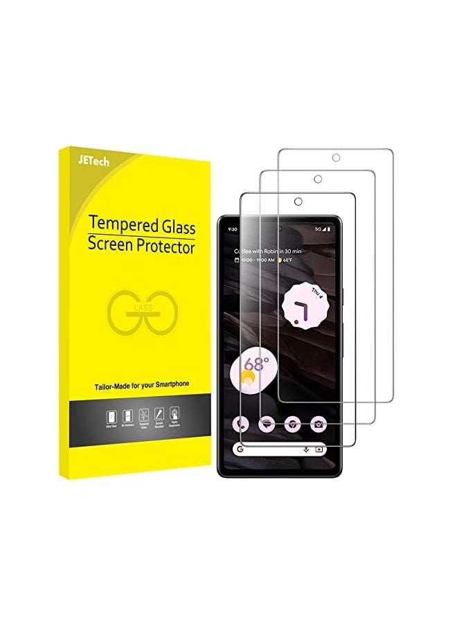 Jetech - Screen Protector for Google Pixel 7a 6.1-Inch, Fingerprint Compatible, Tempered Glass Film, HD Clear, 3-Pack - Image 1