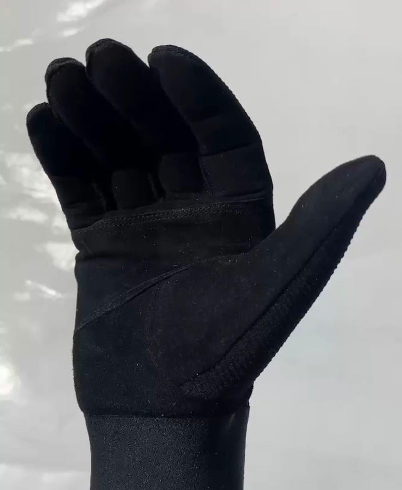 DEFENCER Horse Riding Pour Leather Gloves | Leather Gloves with Wrist Support for Biker and Exercise | Gloves for Sports - Black (Lightweight Running Gloves) 1 Pair (XL) - Image 2
