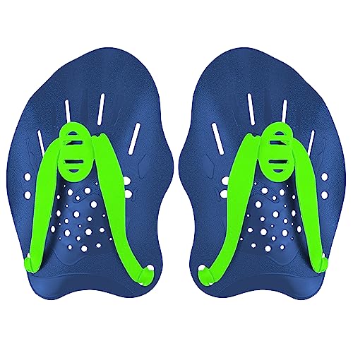 Grstltd Swimming Paddles for Hands Swim Training Hand Paddles with Adjustable Straps for Adults and Kids Unisex Professional Swimming Accessories 1 Pair GreenBlue - Image 1