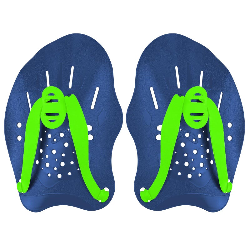 Grstltd Swimming Paddles for Hands Swim Training Hand Paddles with Adjustable Straps for Adults and Kids Unisex Professional Swimming Accessories 1 Pair GreenBlue - Image 2