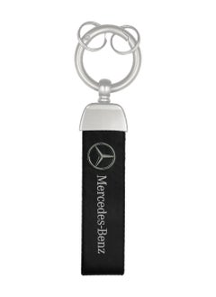 Car Key Chain Super Finish Metal Ring Leather Strap Keychain MERCEDES-BENZ