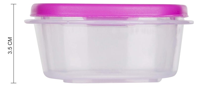 Cutting EDGE Super Sturdy Tiny Airtight Spice Kitchen Storage Containers Fridge Utility Pickle jar Sauce Dip Container 125ml Set of 12 Multicolor - Image 4